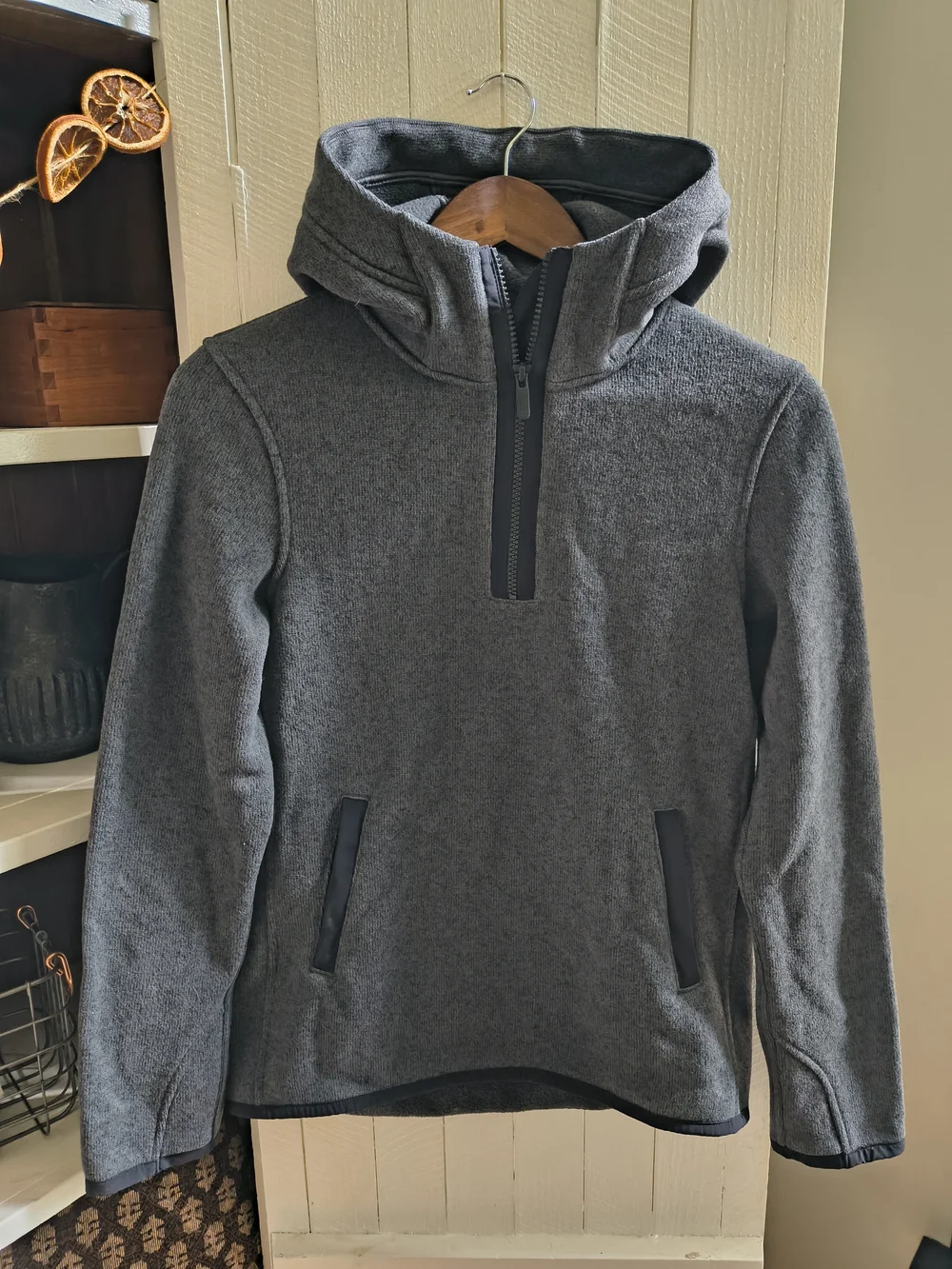 Lululemon Fleece Quarter-Zip Pullover With Hood